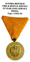 Fire and Rescue Service 25 Year Service Medal