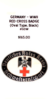 Red Cross Badge (Oval Type, Black) - Obverse