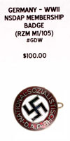 NSDAP Membership Badge (RZM M1/105) - Obverse