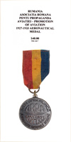 Asociatia Romana Pentu Propaganda Aviatiei - Promotion of Aviation 1927-1933 Aeronautical Medal - Reverse