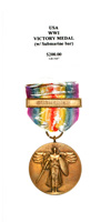USA WWI Victory Medal - with Submarine bar