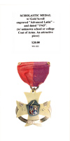 Scholastic Medal with Gold Scroll