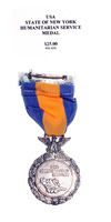 State of New York Humanitarian Service Medal - Reverse