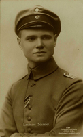 Leutnant Karl Emil Schaefer. Sanke 507. Glue mark around reverse edge.