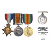 WWI Army Ordinance Corps Trio
