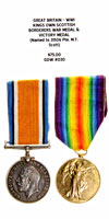 WWI Kings Own Scottish Borderers War Medal and Victory Medal Obverse