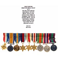 Miniature Medal Group of 9