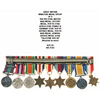 Miniature Medal Group of 9