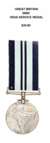 WWII India Service Medal