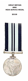 WWII India Service Medal