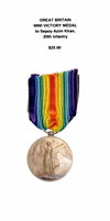 WWI Victory Medal to Sepoy Azim Khan, 20th Infantry