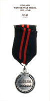 Winter War Medal 1939 - 1940 - Reverse