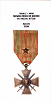 WW1 - Croix de Guerre 1917 (with Star) - Obverse
