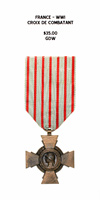 WW1 - Croix de Combatant - Obverse