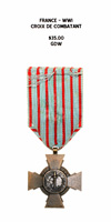 WW1 - Croix de Combatant - Reverse