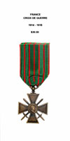 Croix de Guerre 1914 - 1918