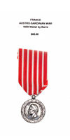 Austro-Sardiniam War 1859 Medal by Barre