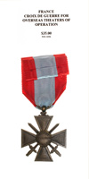 Croix de Guerre for Overseas Theaters of Operation - Reverse