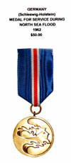 (Schleswig-Holstein) Medal for Service During the North Sea Flood, 1962
