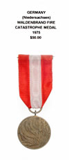 (Niedersachsen) Waldenbrand Fire Catastrophe Medal, 1975