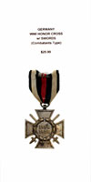 WWI Honor Cross with Swords (Combatant's Type)