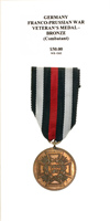 Franco-Prussian War Veteran's Medal - Bronze (Combatant) - Obverse