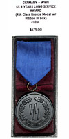 SS 4 Years Long Service Award 4th Class Bronze Medal with Ribbon in Box - Obverse