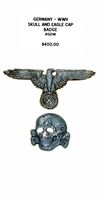Skull and Eagle Cap Badge - Obverse