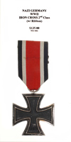 Iron Cross 2nd Class, suspension ring hallmarked '55' (made by J.E. Hammer and Sohne, Geringswalde) - Reverse