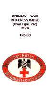 Red Cross Badge (Oval Type, Red) - Obverse