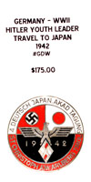 Hitler Youth Leader Travel to Japan 1942 - Obverse