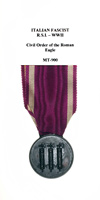 Civil Order of the Roman Eagle - Reverse
