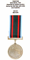 Pakistan War Medal, 1965