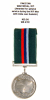 Pakistan War Medal, 1971