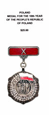 Medal for the 10th Year of the Peoples' Republic of Poland