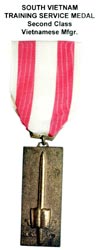Training Service Medal Second Class (Vietnamese Manufactured)