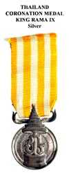 Coronation Medal King Rama IX Silver