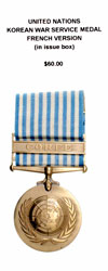Korean War Service Medal French Version (in Issue Box)