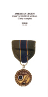 American Legion Essay Contest Medal (Early Example)