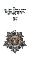 New York National Guard Faithful Service Medal - Obverse
