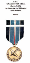 Humane Action Medal (Berlin Airlift) (with ribbon bar, in 1983-dated contract box)