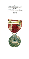 Army Good Conduct Medal - Reverse