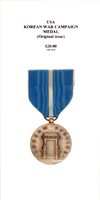 Korean War Campaign Medal (Original Issue - Obverse