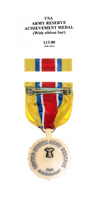 Army Reserve Achievement Medal (with ribbon bar) - Reverse