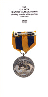 U.S. Navy Spanish Campaign (1898) (Studley Restrike) - Reverse