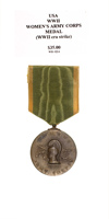 WWII Women's Army Corps Medal (WWII Era Strike) - Obverse