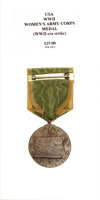 WWII Women's Army Corps Medal (WWII Era Strike) - Reverse