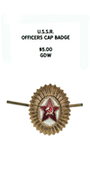 U.S.S.R. Officer's Cap Badge