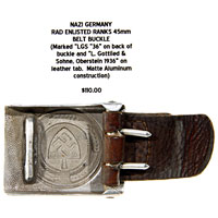 RAD Enlisted Ranks 45mm Belt Buckle