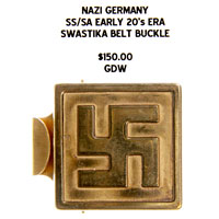 SS/SA Early 20's Era Swastika Belt Buckle